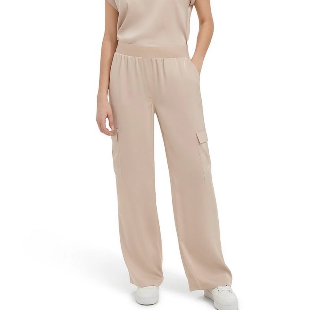 CALVIN KLEIN Pull-On High Rise Straight Leg Flap Pocket Cargo Pants SZ.M